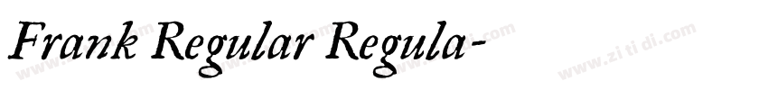 Frank Regular Regula字体转换